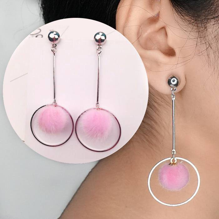 Anting Fashion Wanita Anting Korea Style Model Stud Mix Ring ball  75A