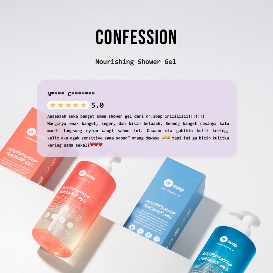 Dr Soap Nourishing Shower Gel Obsession /Naked Affair 350ml - Dr. Soap Sabun Mandi Kulit sensitif 350 ml