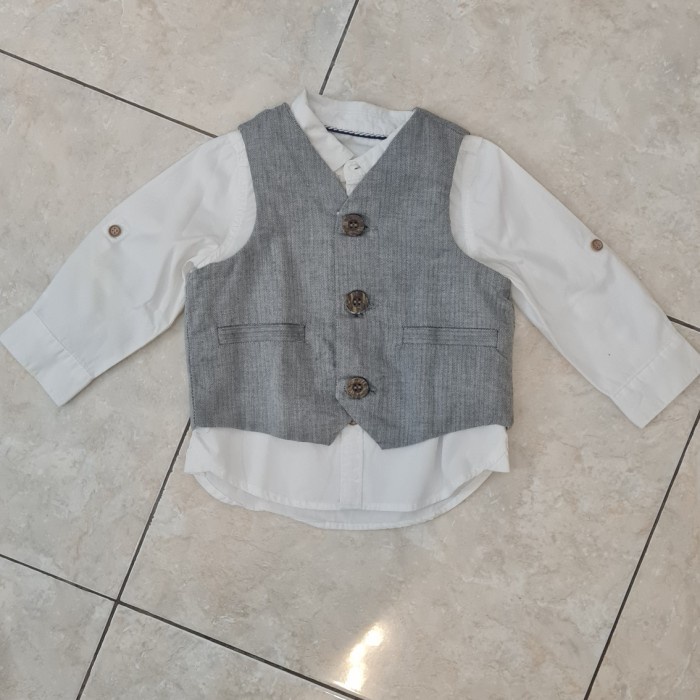 TX set kemeja vest tuxedo baby bayi mothercare original 6-9bln preloved NEW 094