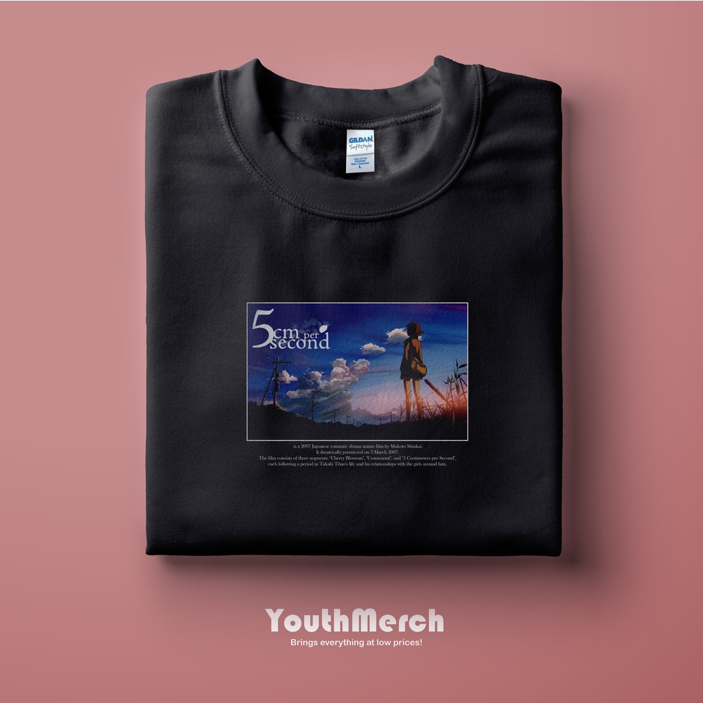 Kaos Anime 5 Centimeters Per Second - Anime Merch | Unisex | Baju 5 Centimeters | 5 Centimeters Tees