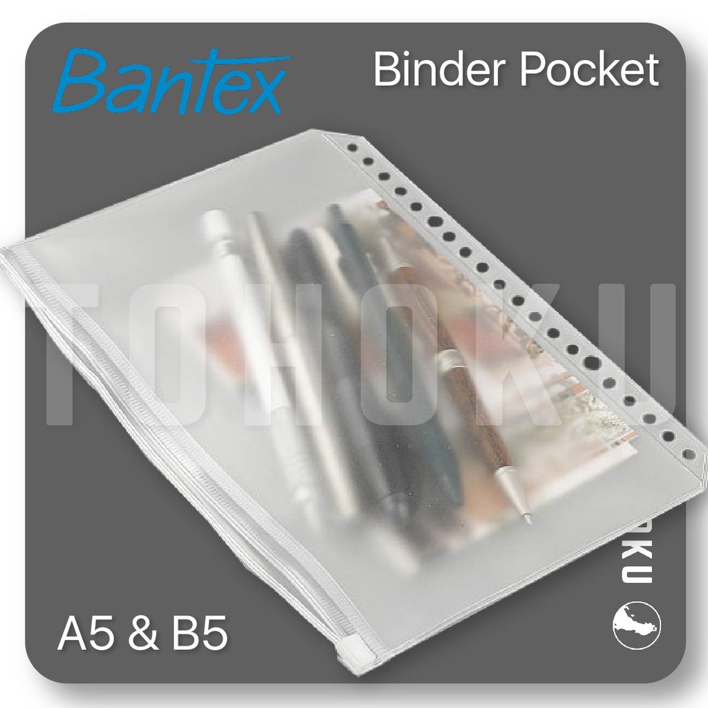 

Tempat Pensil Transparan / Kotak Pensil Binder / Pouch Bening
