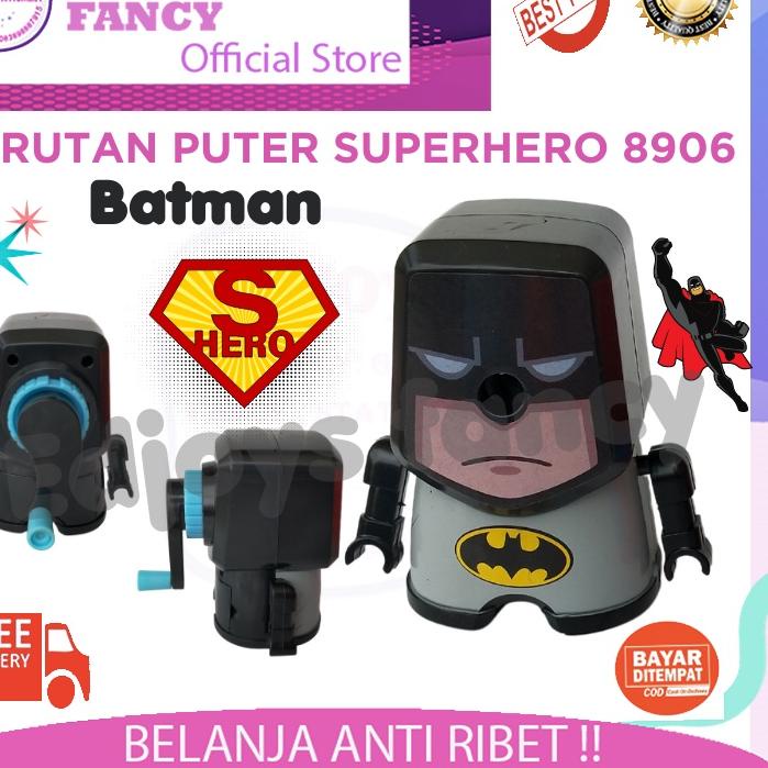 

Update - Serutan meja puter Serutan pensil putar sharpener portable superhero Spiderman Captain America Ironman Batman 8906