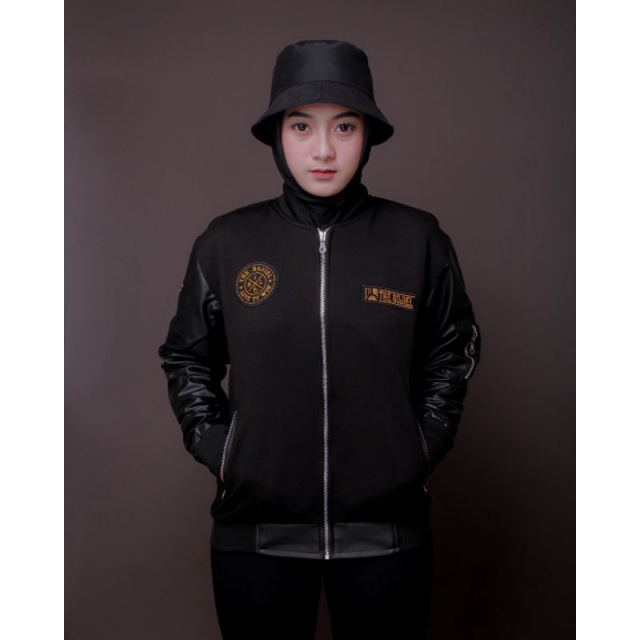 JAKET BOMBER PRIA SEMI KULIT