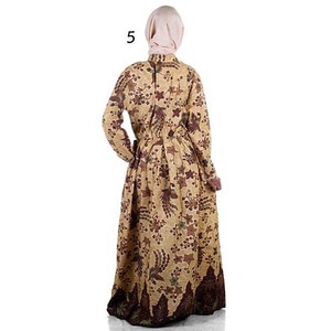 Gamis Muslim Batik I Busana Muslim Wanita Gamis Batik Syar'i Alya|No 5