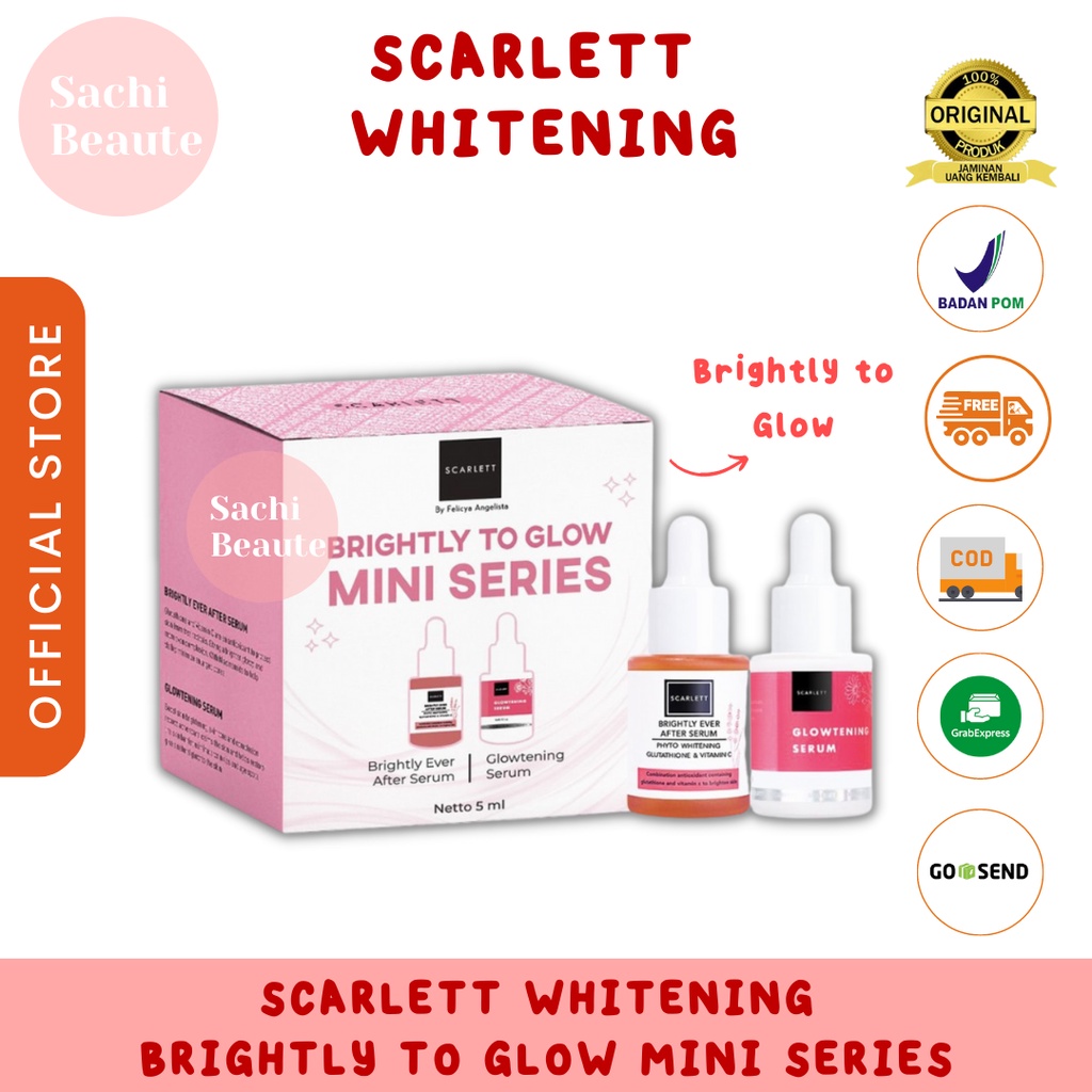 Scarlett Whitening Brightly to Glow Mini Series Sachi Beaute