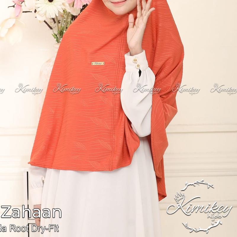 ♖ KImikey Hijab Instan Zahaan Jumbo Bahan Strada Dry-Fit ☟