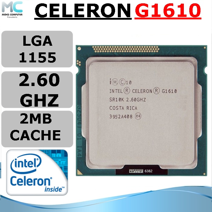 Processor Intel LGA 1155 Celeron G1610 2.60 Ghz