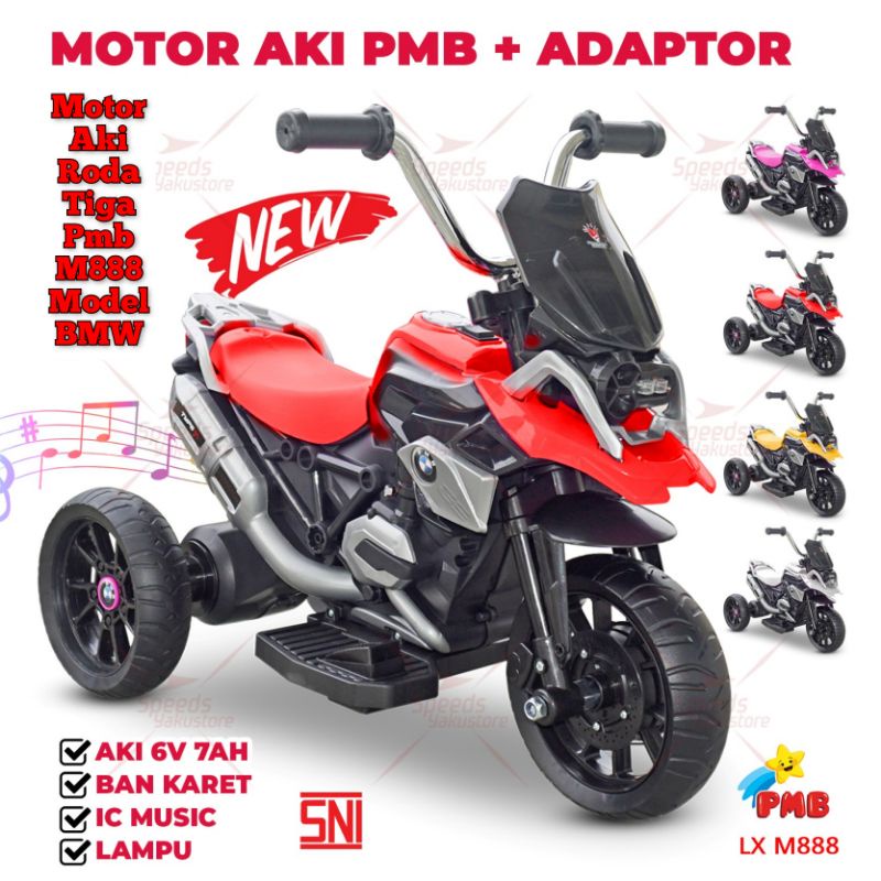 Mainan Motor Aki PMB M-888 seri BMW - Motoran Sepeda Baterai Anak Laki