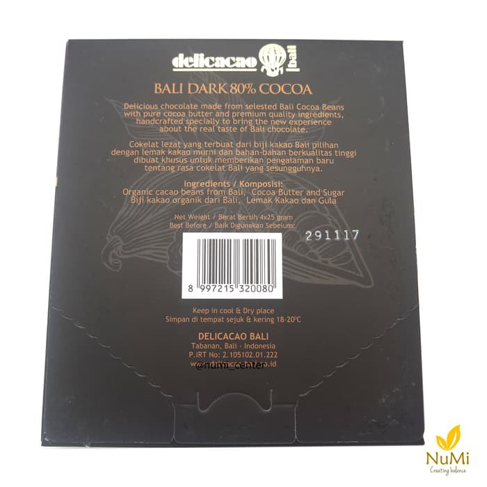 

DELICACAO 80% CHOCOLATE DARK 100G | 80% COKELAT GELAP