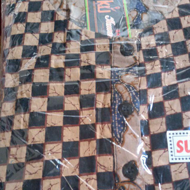 Yuli - Gamis Kencana Ungu Katun Ld 110 Cm/pb 130 Cm Batik Ku Lebel Hitam(kuh)