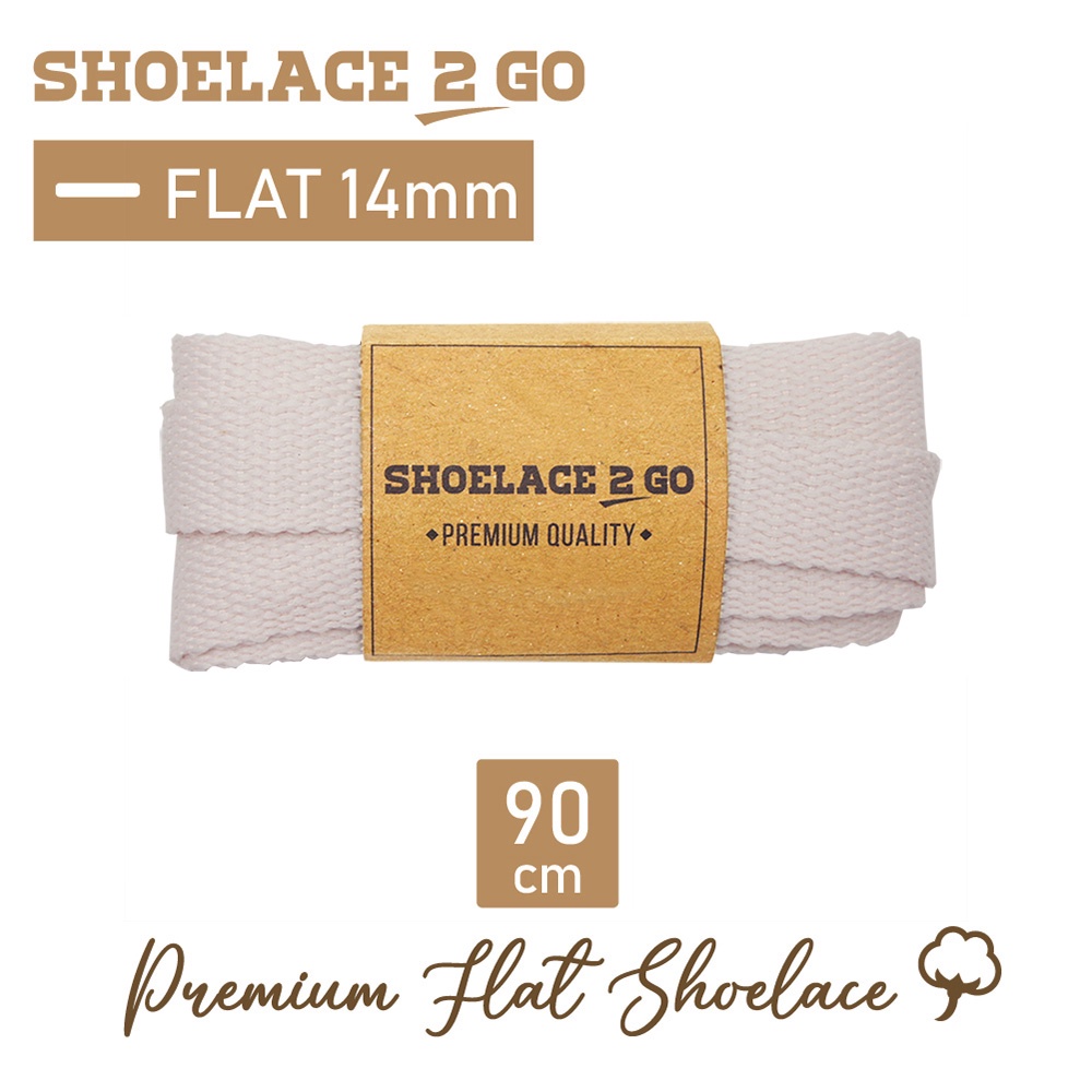 SHOELACE 2 GO PREMIUM TALI SEPATU GEPENG PIPIH FLAT G6 - PINK - 90CM