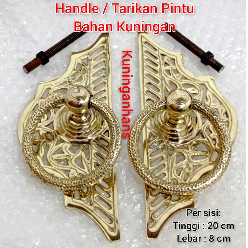 handle pintu ukir gebyok kupu tarung kupu kupu 2 pintu kuningan gunungan antik klasik handle tarikan
