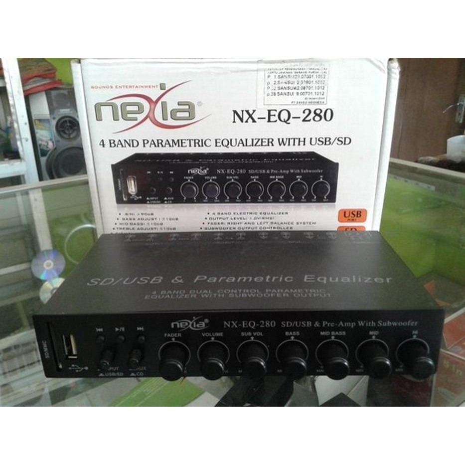 Dijual EQUALIZER/pre amp NEXIA MOBIL usb MP3 last stok Berkualitas