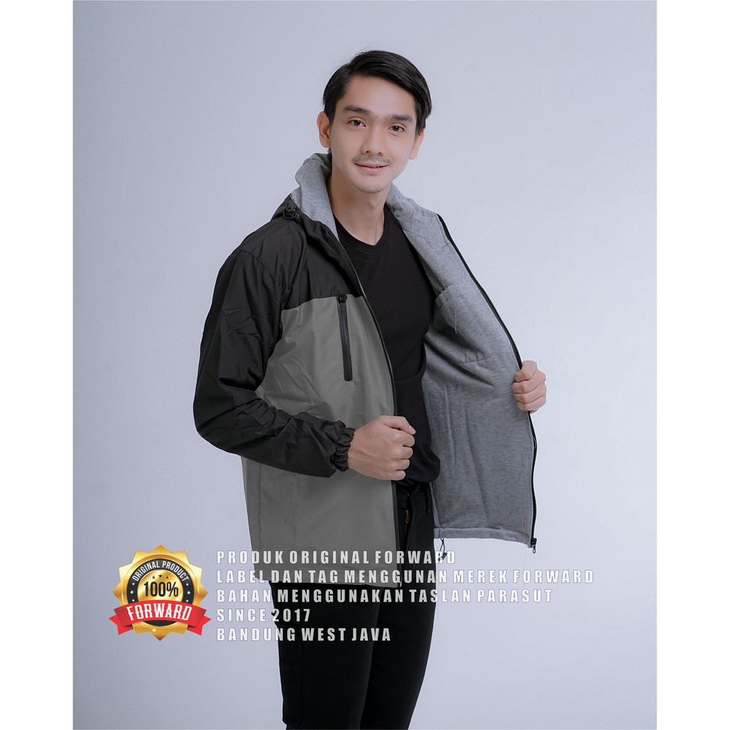 Jaket parka parasut pria gunung motor training forward