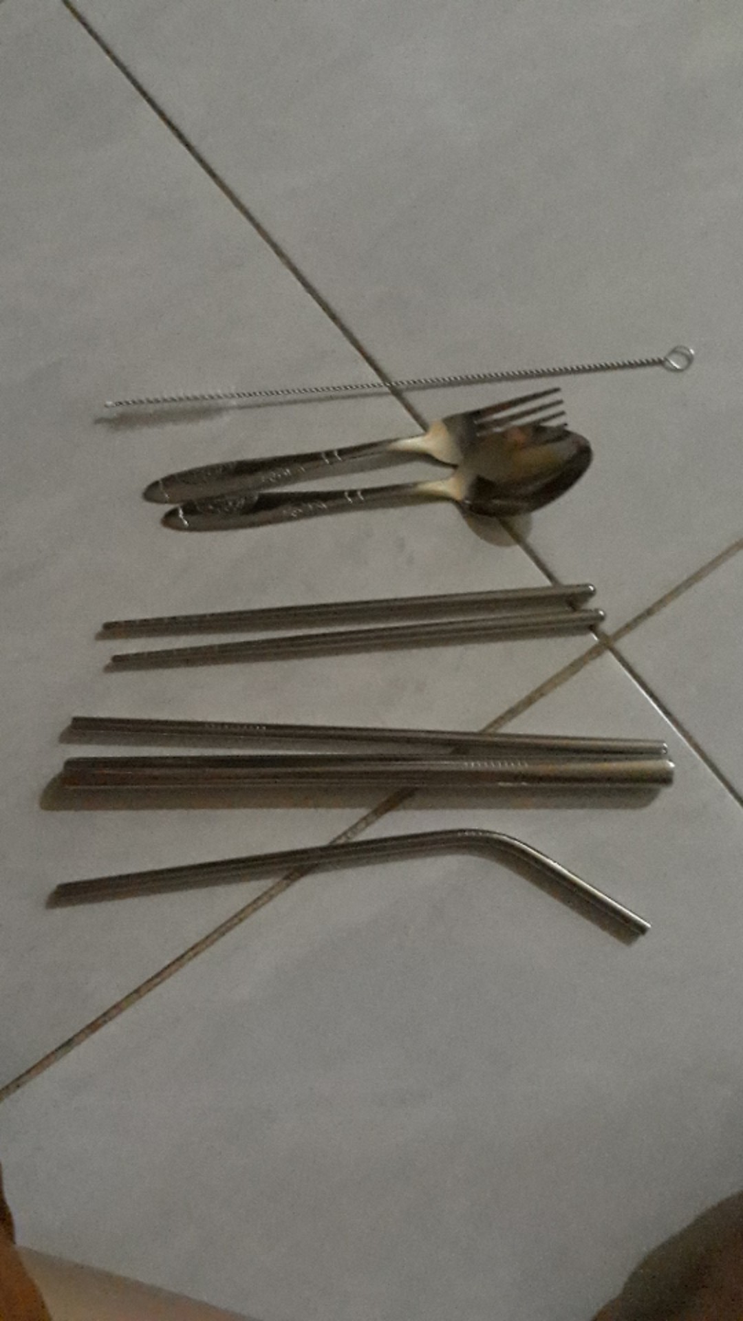 Paket Sedotan Set Dan Sendok Dengan Pouch