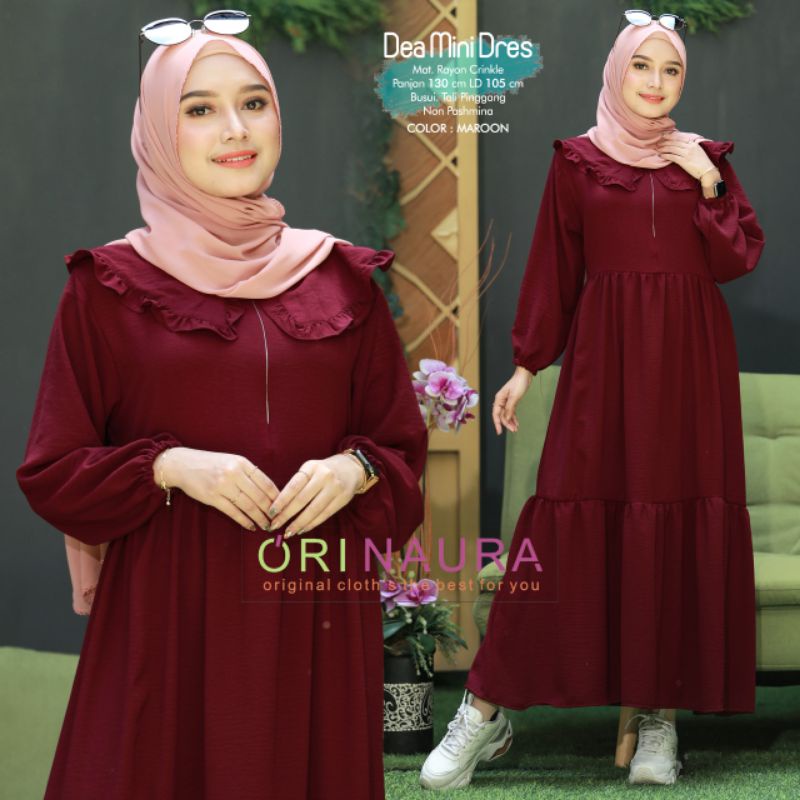 DEA MINI MIDI DRESS GAMIS MUSLIM BY ORI NAURA