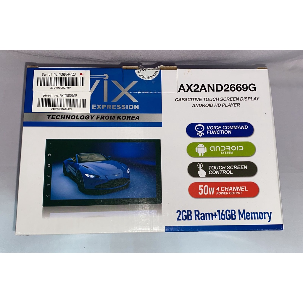 Double din Android 7 inch AVIX AX2AND2669G Full Android 2GB Ram+16GB Memory Tipe TERBARU