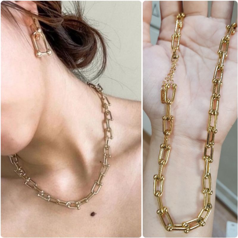 Kalung Titanium Asli Gold Premium Quality Stainless steel anti karat anti alergi 938