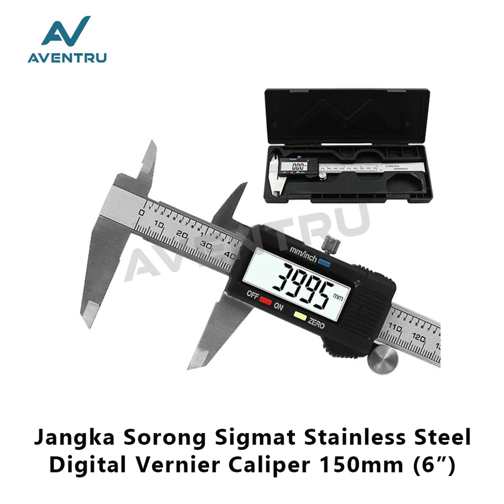 Jangka Sorong Sigmat Digital Vernier Caliper / Kaliper 150mm Stainless