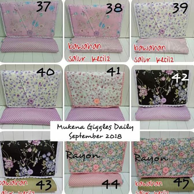 Mukena Mukena Katun design by Jepang merek GIGGLES Daily Cantik