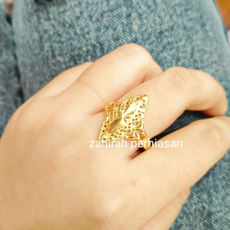 CINCIN WANITA DUBAY ASLI TITANIUM ANTI LUNTUR