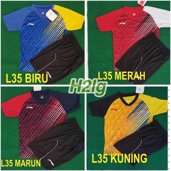 Baju Jersey Badminton Lining L 35 Setelan Anak