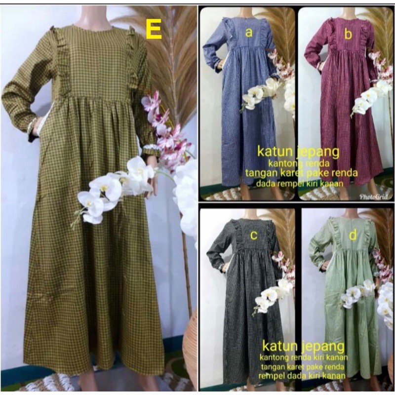 Gamis Katun Jepang Kotak