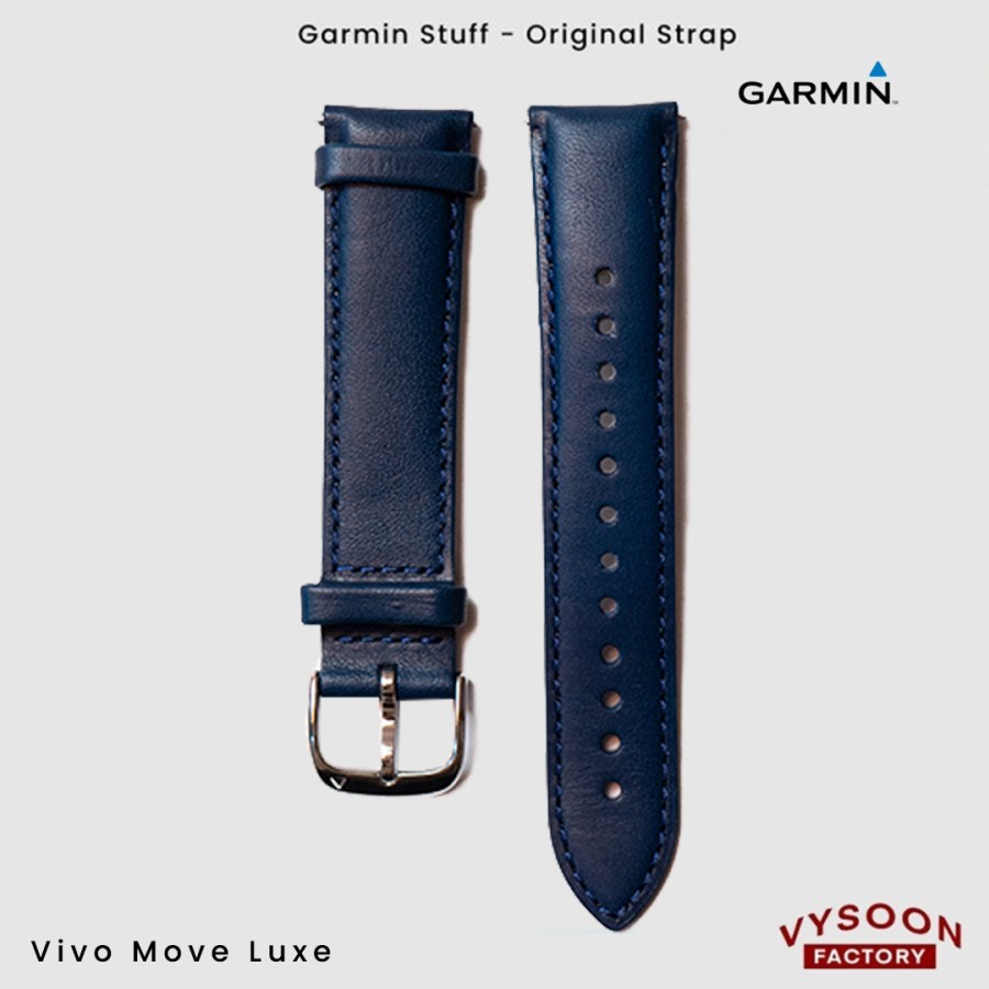 Strap Leather Smartwatch Garmin Vivo Move Luxe Original - Blue