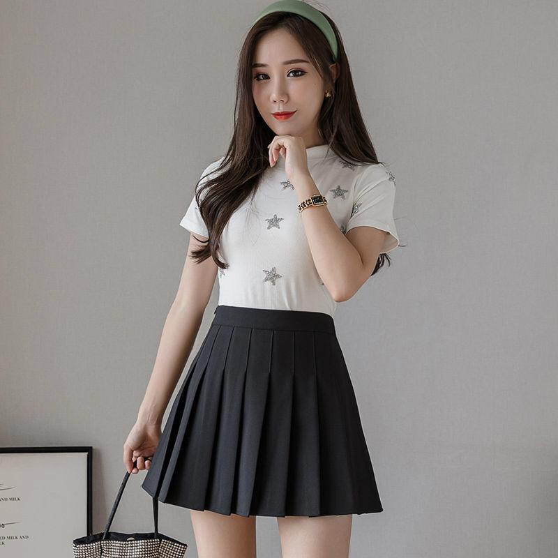 Blackpink Rok Pendek Wanita Mini Skirt Korea Tennis Skirt With Inner 4051