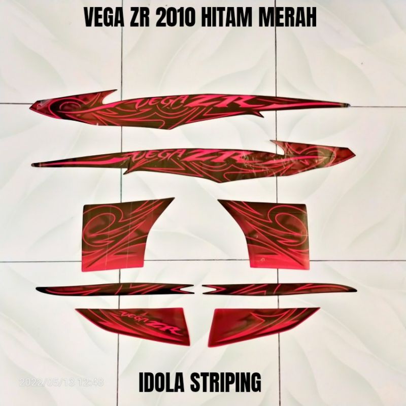 Striping Vega ZR 2010 Hitam - Merah