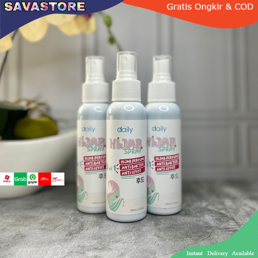 PARFUM HIJAB SPRAY - DAILY SPRAY JILBAB KERUDUNG HIJAB ANTI MELEYOT - WANGI DAN ANTI BAKTERI