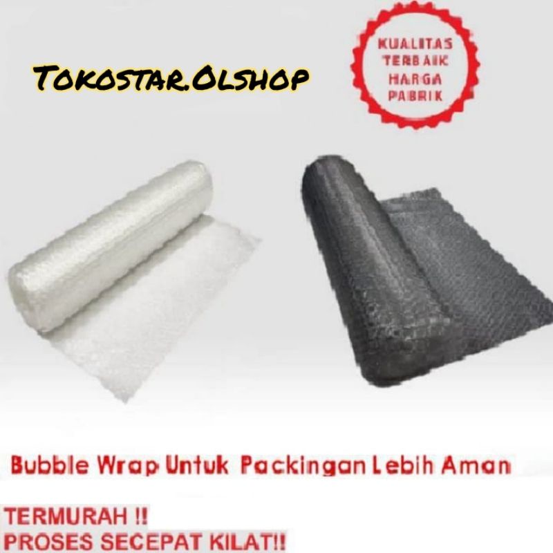 

Bubble Wrap Hitam & Putih untuk Packing per 1 pcs barang⭐ tokostar ⭐