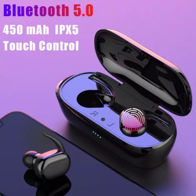 Y30 TWS Y50 TWS Headset Bluetooth Wireless Earphone Earbuds Bass dengan Microfon 5.0