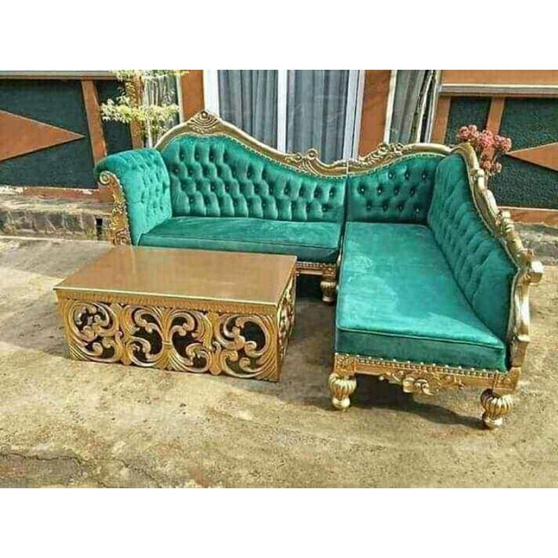 sofa sudut mewah jati jepara