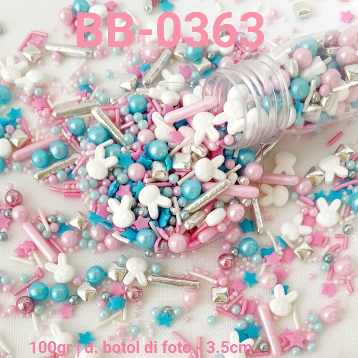 

BB-0363 SPRINKLES SPRINKLE SPRINGKEL 100GR BIRU PINK BUNNY KELINCI BERKUALITAS TINGGI