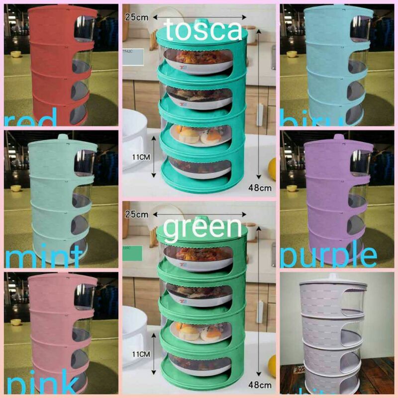 Food Storage 4 Layer/Tempat Lauk Warna 4 Susun