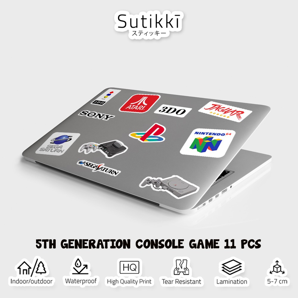 Sutikki | Sticker Pack Logo 5th Generation Video Game Console Vintage Stiker Laptop Vinyl Aesthetic