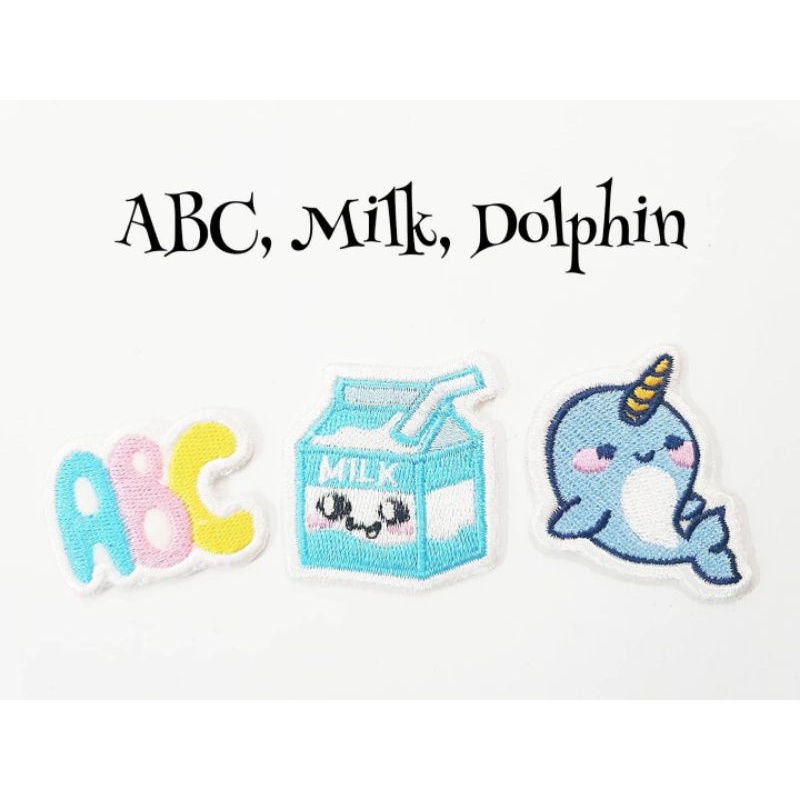 Patch Cute/Abc/Milk/Dolphin