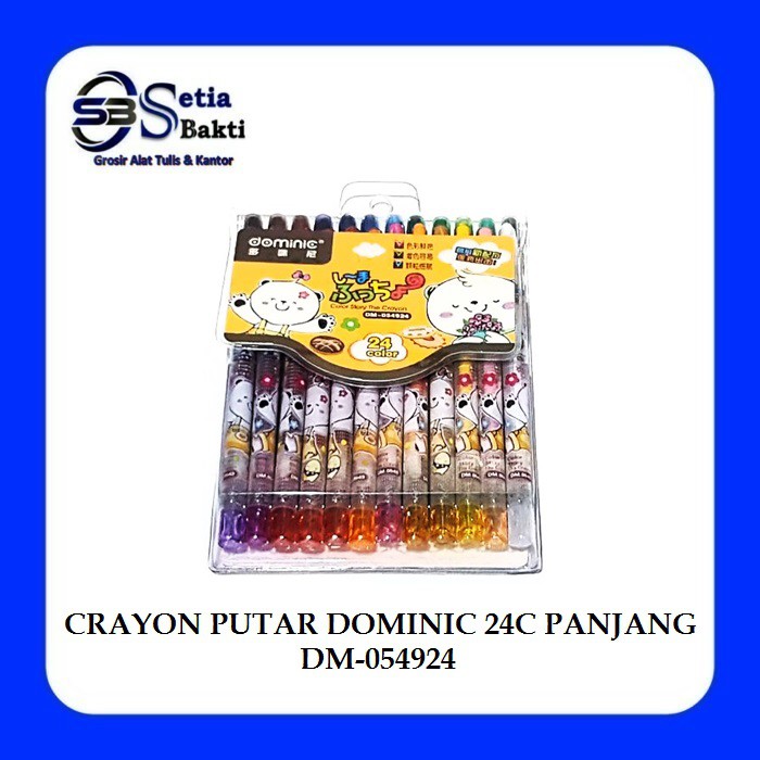 

Crayon Putar DOMINIC 24 Color Panjang DM-054924