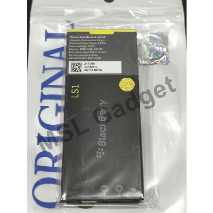 Baterai Blackberry Bb Z10 Ls1 Original 100%