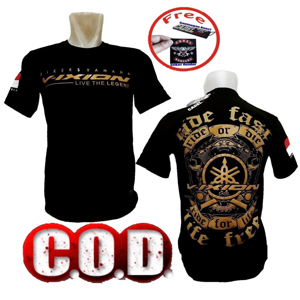 Cod Kaos Vixion Premium Yamaha Vixion Bikers Baju Motor Pria