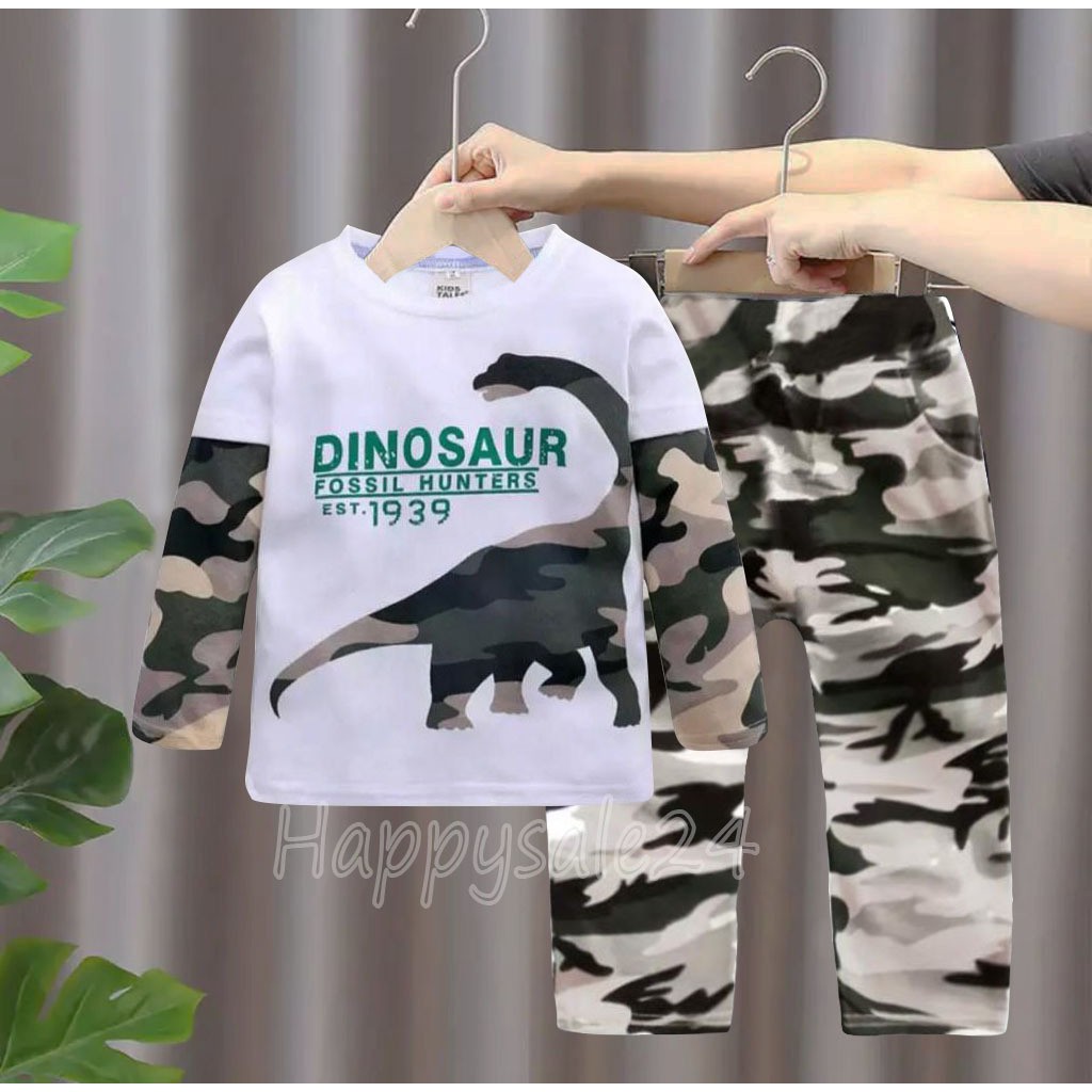 SETELAN ANAK BAJU ANAK UMUR 1-5 TAHUN SETELAN REGLAN DINO HUNTERS BAJU ANAK LAKI LAKI PAKAIAN ANAK LAKI LAKI BAJU ANAK TERBARU BAJU ANAK MASA KINI BAJU ANAK TERLARIS BAJU ANAK ARMY KIDS