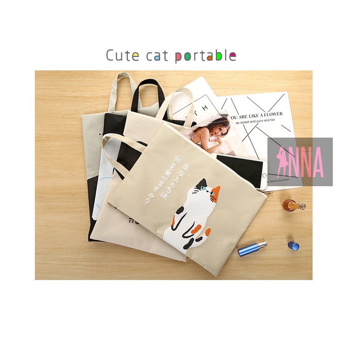 

Promo Shopee PF05 Japanese Cute Cat Portable A4 file Storage pouch bag Tempat Buku - Cat Empat Termurah