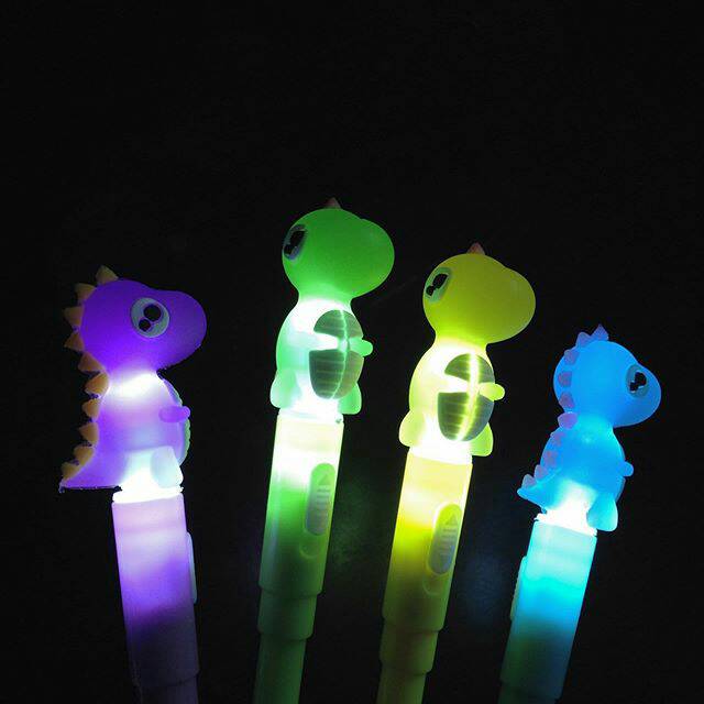 

Pulpen gel karakter Dino Lampu lucu