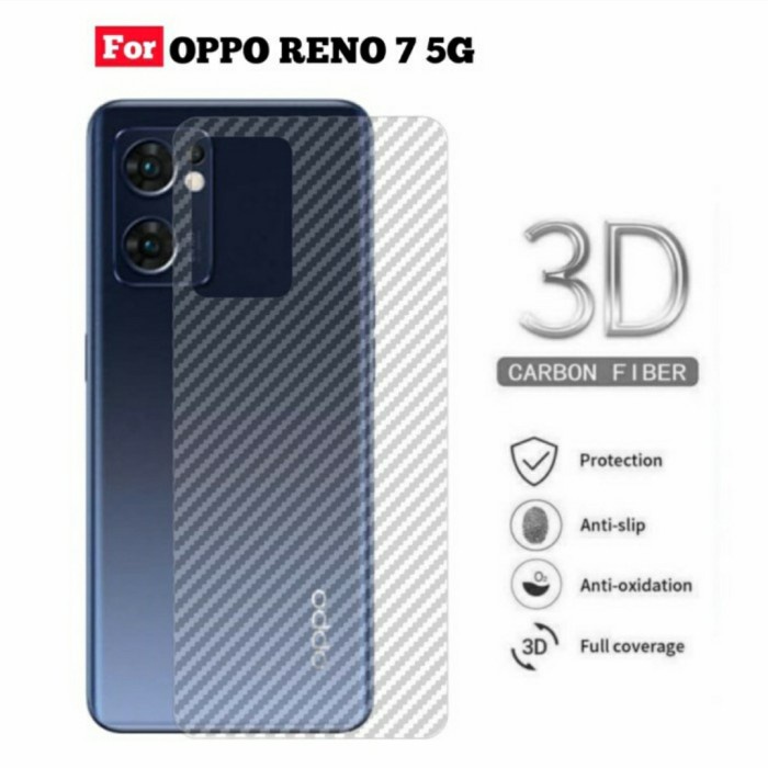 SKIN CARBON OPPO RENO 7 5G RENO 7Z 5G - ANTI GORES BELAKANG RENO 7Z