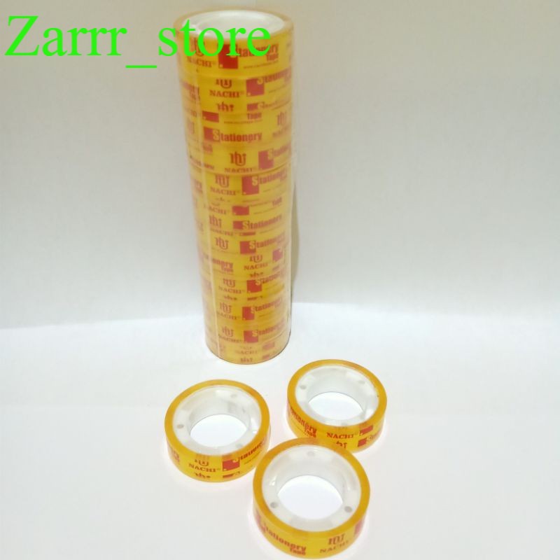 

12 PCS 1 SLOP Selotip Isolasi Bening Kecil Tipis Nachi 12mm x 10m
