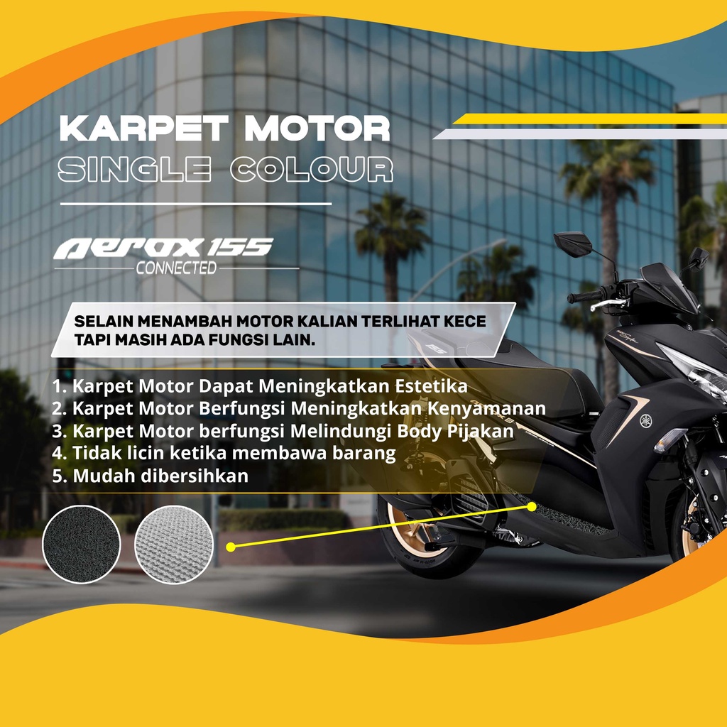 Karpet Motor Aerox Connected 155 Terbaru  Karpet Mie Motor SC Alas Motor Yamaha Aksesoris Sepeda Motor