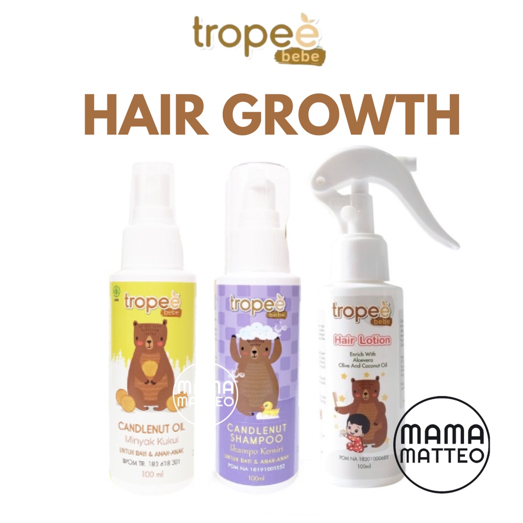 TROPEE BEBE Candlenut Oil Minyak Kemiri / Shampoo Kemiri / Hair Lotion Original / Winter Sky / BANDUNG