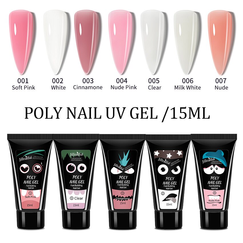 Polygel JILLRADIA 15ml/ 30 ml nail extension / poly gel sambung kuku nail art kuku palsu