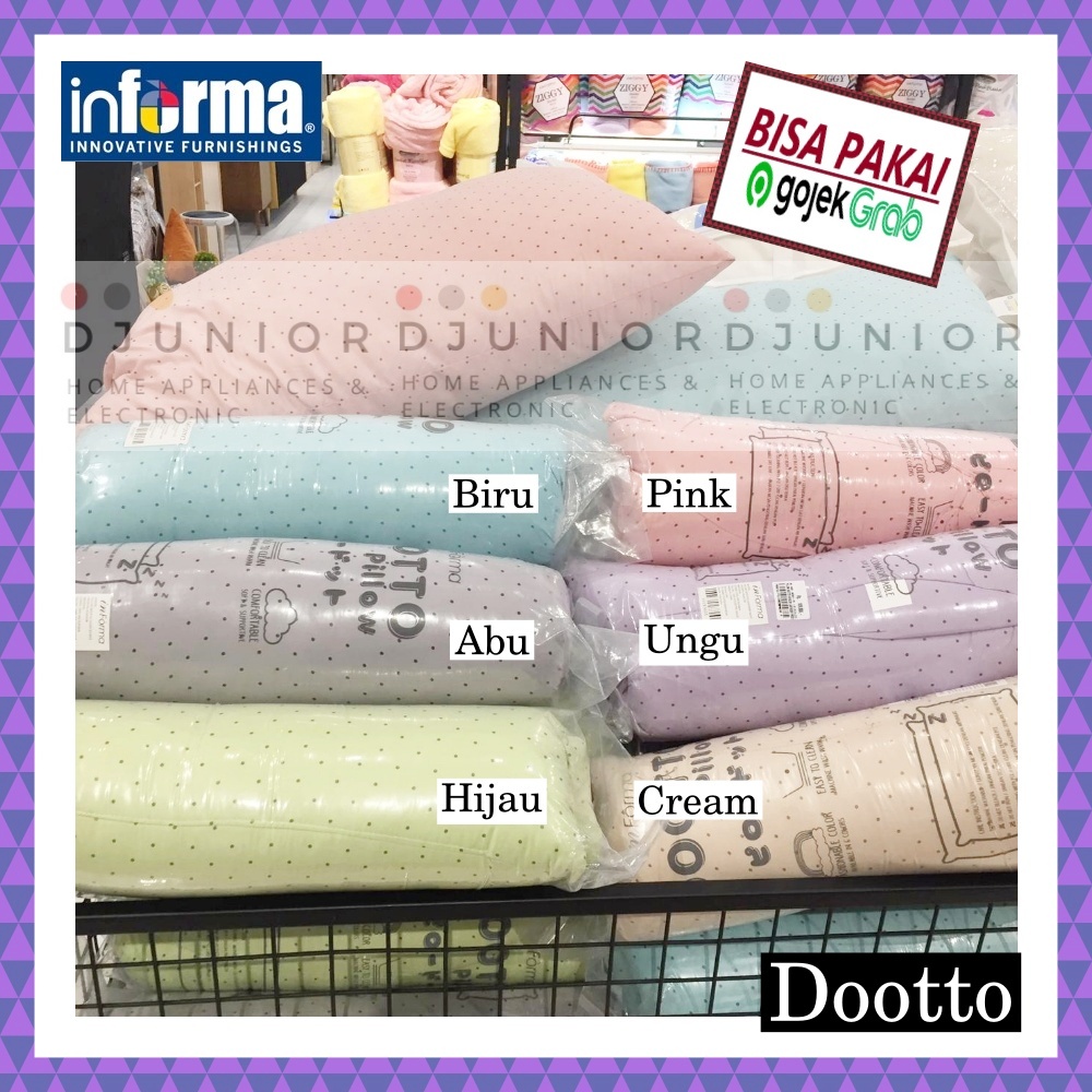 INFORMA - BANTAL DOOTTO MARSHMALLOW BANTAL TIDUR PILLOW / BANTAL EMPUK POLKADOT 45x65 CM